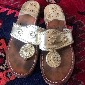 Jack Rodgers Hampton Gold Sandals